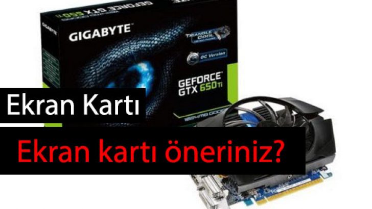 Ekran kartı alıcam ne önerirsiniz?